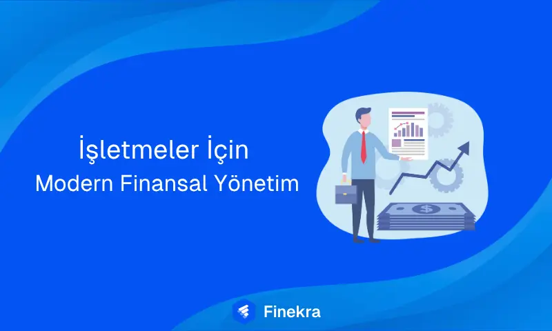 Faaliyet gösteren işletmeler için finansal yönetimi anlatan vektörel iş dünyası görseli.
